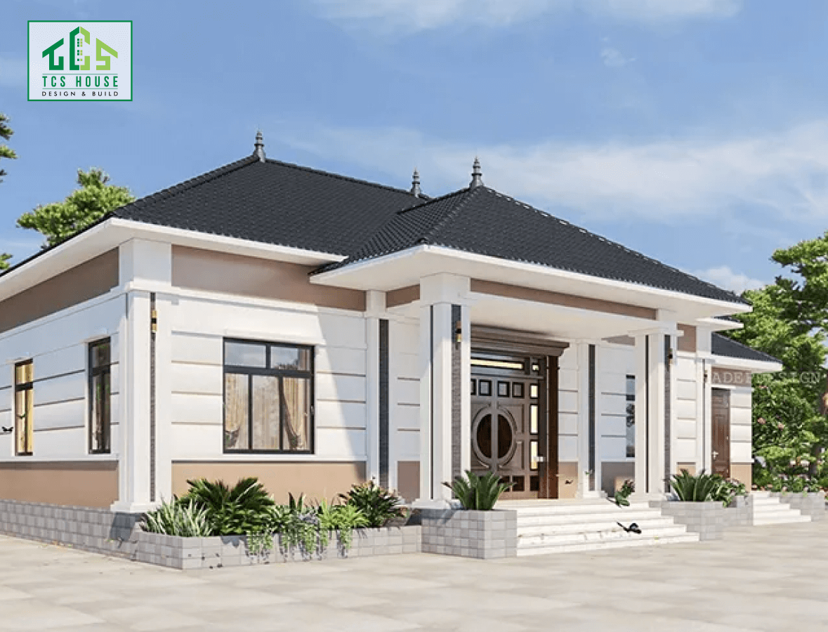 Mẫu nhà cấp 4 mái nhật