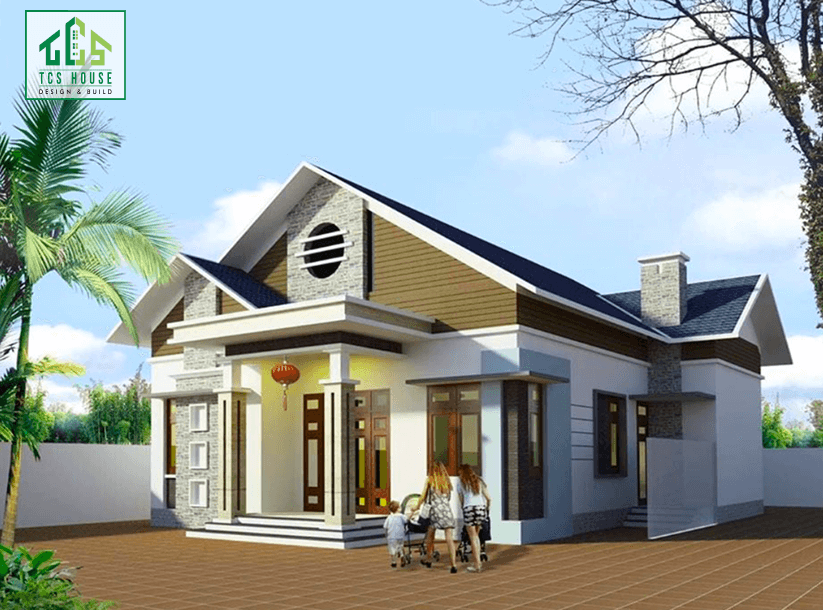 nhà cấp 4 mái thái hiện đại