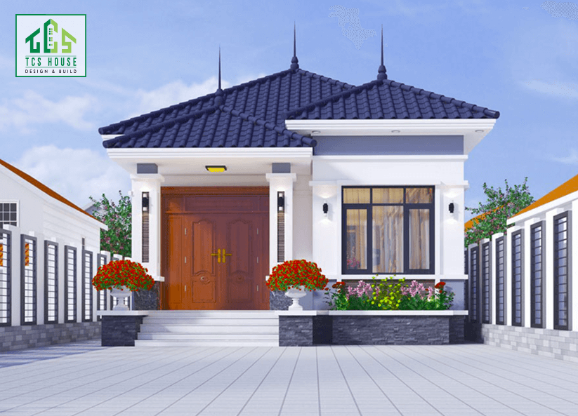 nhà cấp 4 hiện đại mái thái