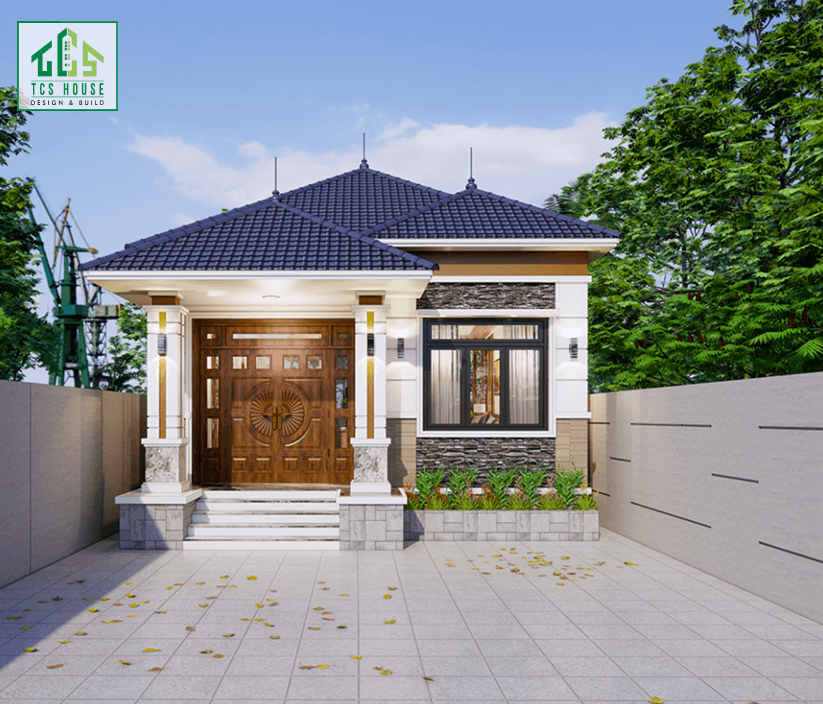 Mẫu nhà cấp 4 mái thái đẹp hiện đại