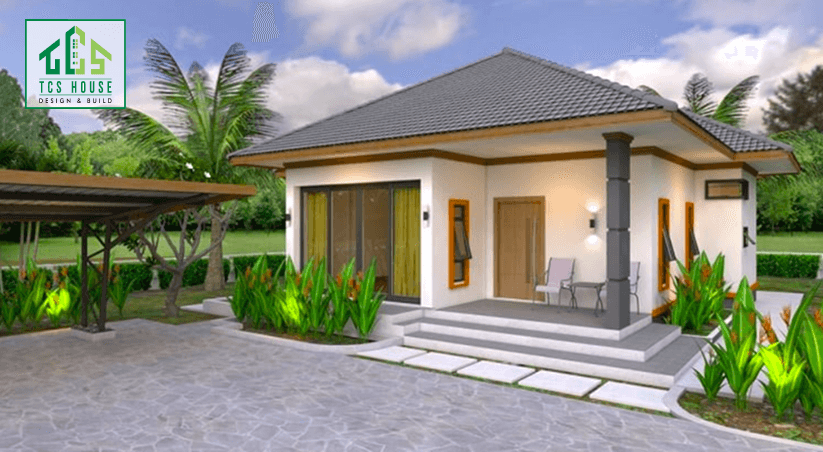 Mẫu nhà cấp 4 đơn giản nông thôn