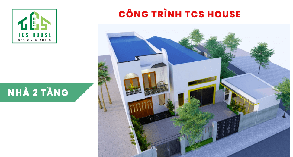 Nhà 2 tâng thiết kế hiện đại