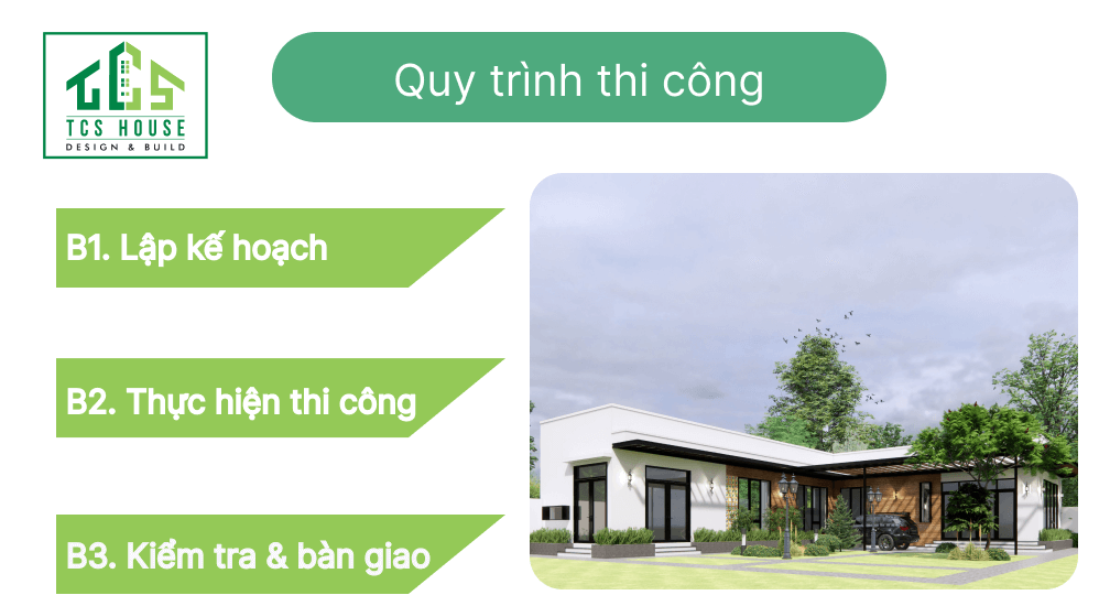 Quy trình thi công dự án xây dựng tại TCS House Tam Kỳ - Quảng Nam