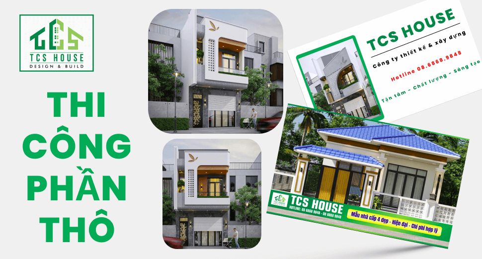 Thiết kế thi công phần thô và báo giá m2