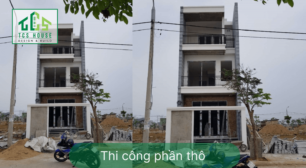 Thi công phần thô trong quá trình xây dựng