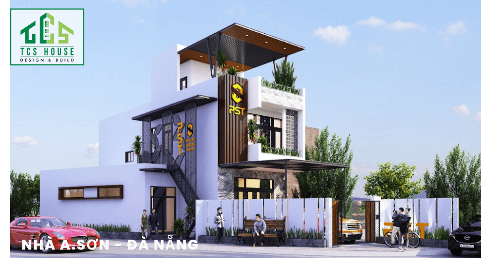 Cong trinh nha tron goi tai da nang tcs house