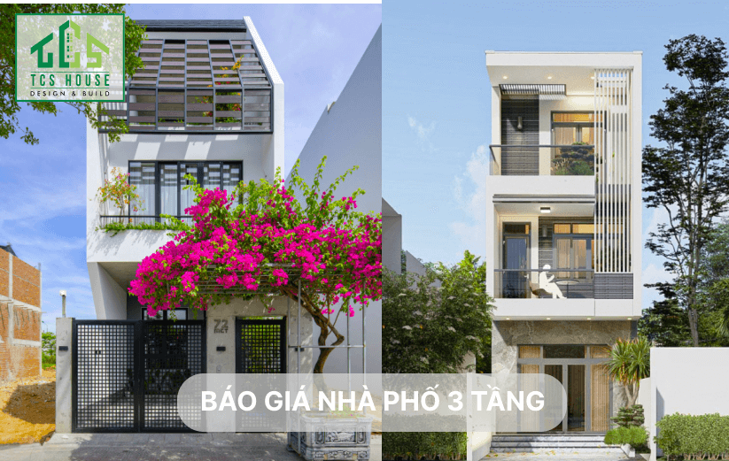 Đơn giá thi công nhà phố 3 tầng 2025