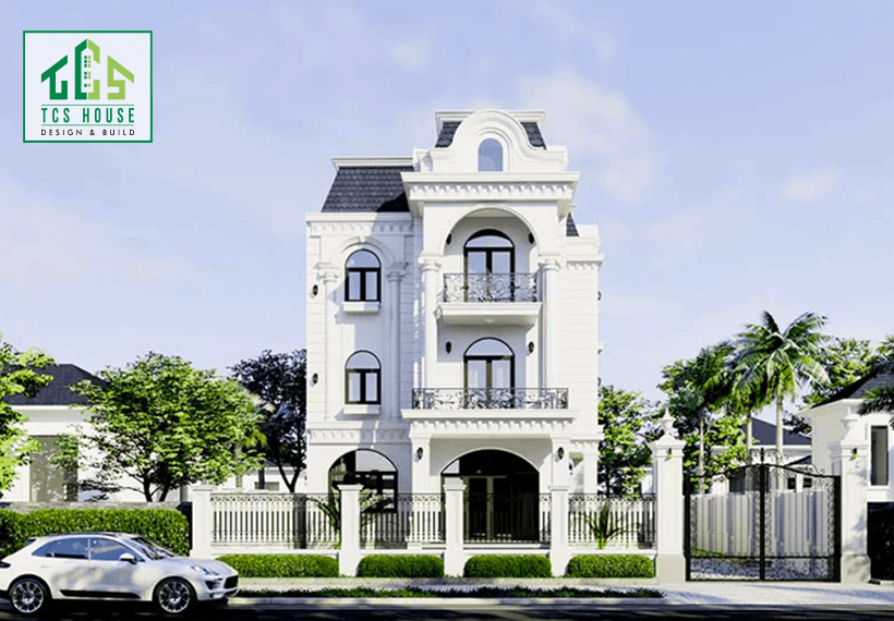 Biệt thựu 3 tầng mái đẹp