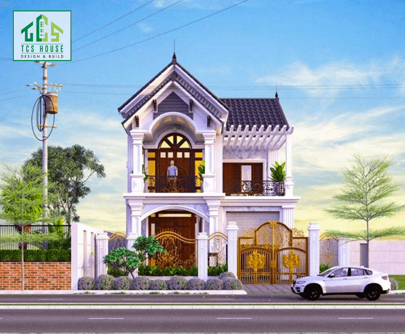 Biệt thự mini 2 tầng thiết kế đẹp sang trọng