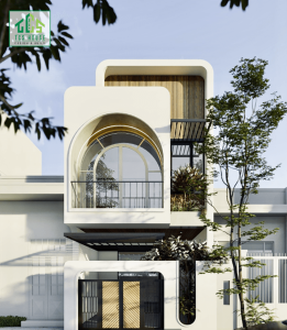 Biệt thự mini 2 tầng mái bằng độc đáo