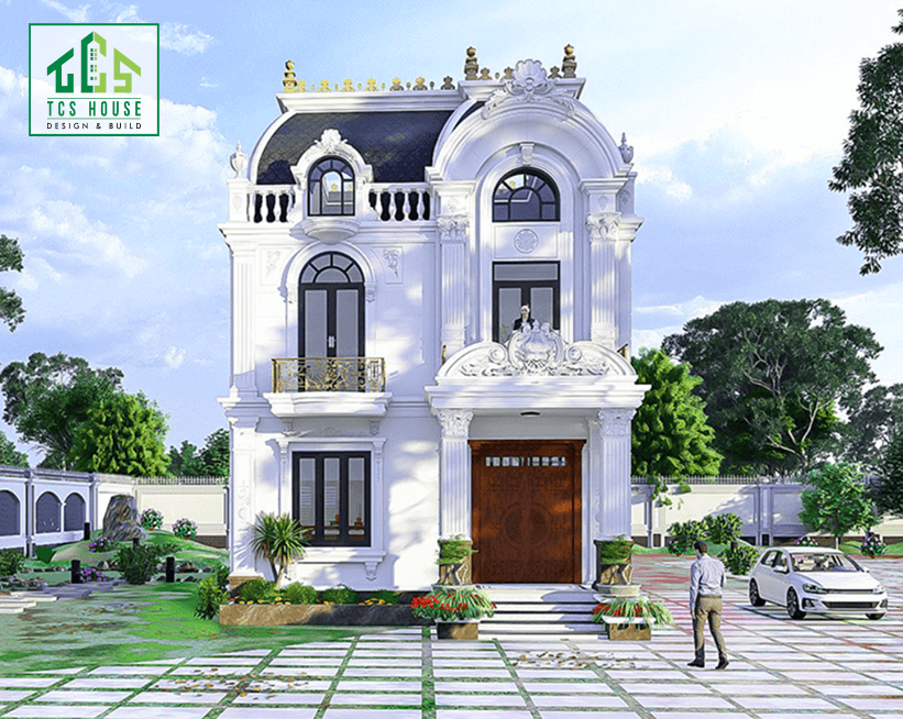 Biệt thự mini 2 tầng tân cổ điển