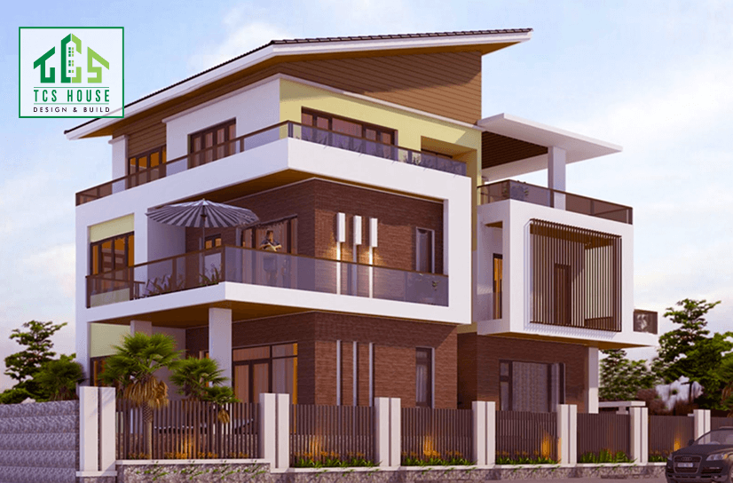 Biệt thự mặt tiền 10m phong cách hiện đại
