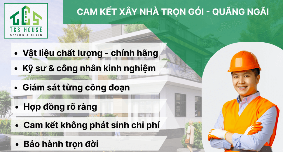 Cam kết dịch vụ xây nhà trọn gói - TCS House