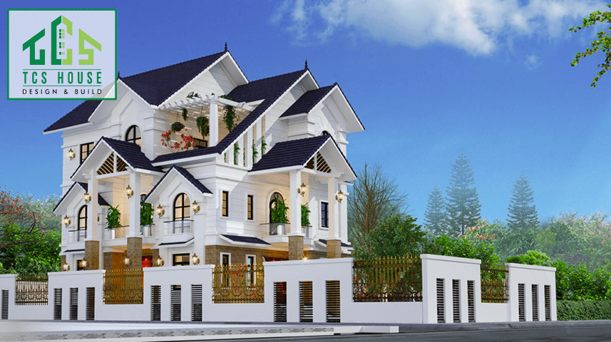 Mẫu nhà mái thái đẹp 3 tầng