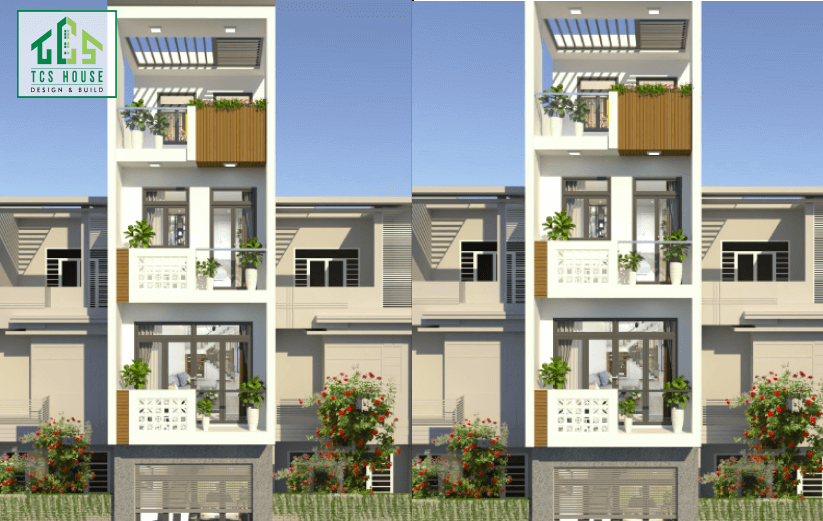 Mẫu thiết kế nhà 4 tầng 08