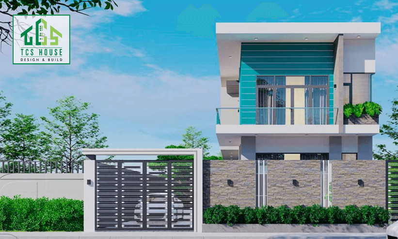 Biệt thự mini 2 tầng mái bằng 6x18m