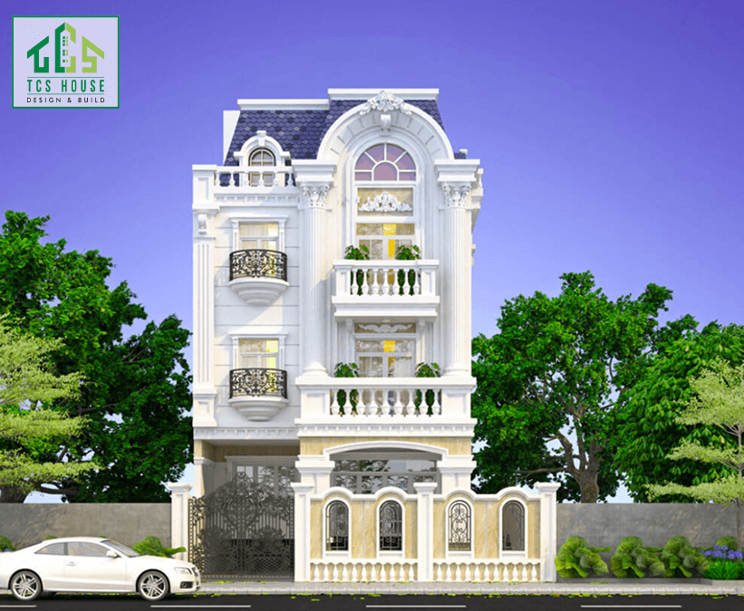 Mẫu biệt thự sang trọng 4 tầng
