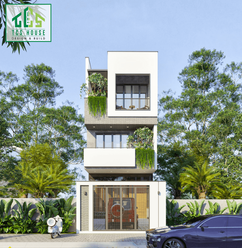 Nhà phố 3 tầng 5x20m phong cách hiện đại