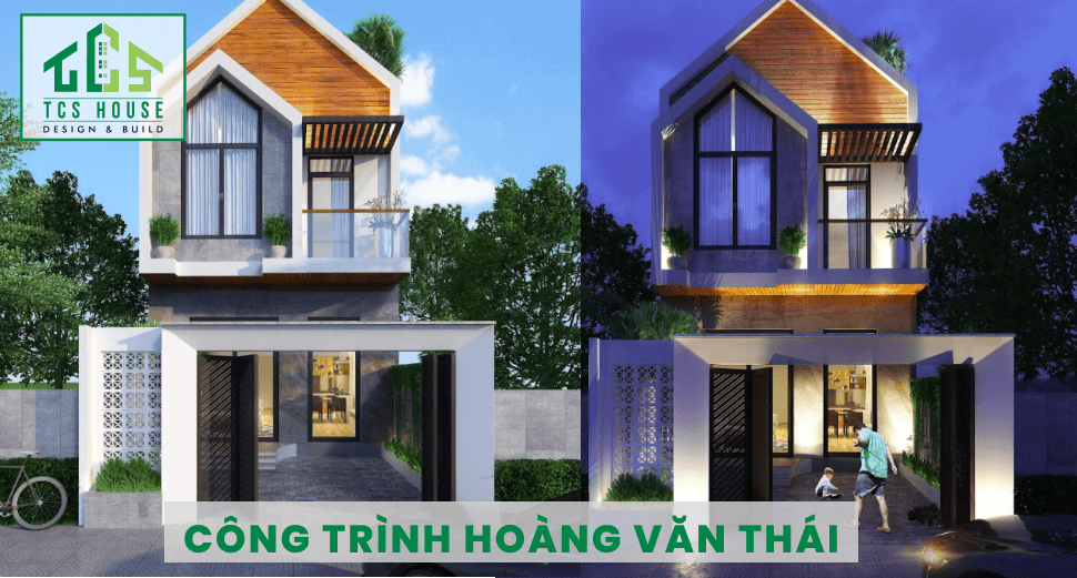 Nhà 2 tầng có mái