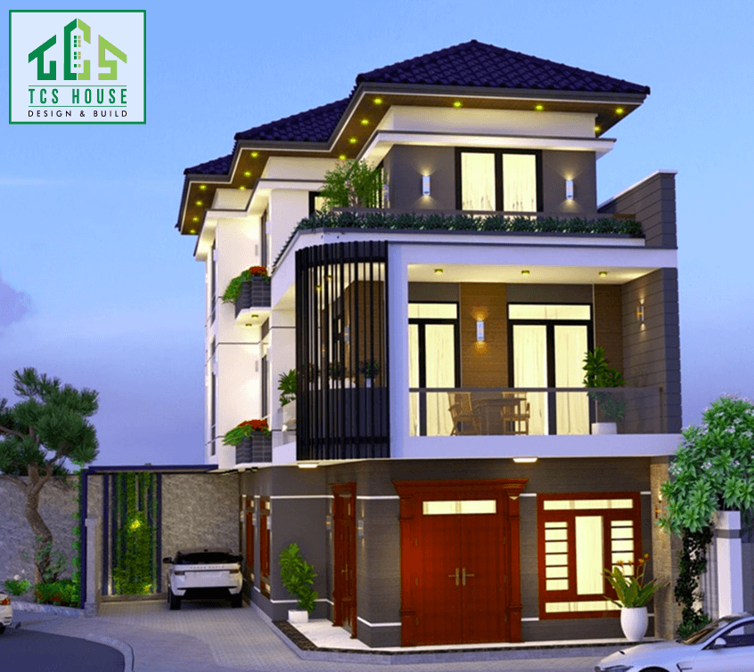 Nhà mái thái 2 mặt tiền