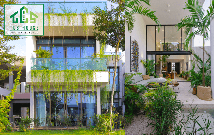 Mẫu thiết kế nhà 2 tầng gần gũi thiên nhiên