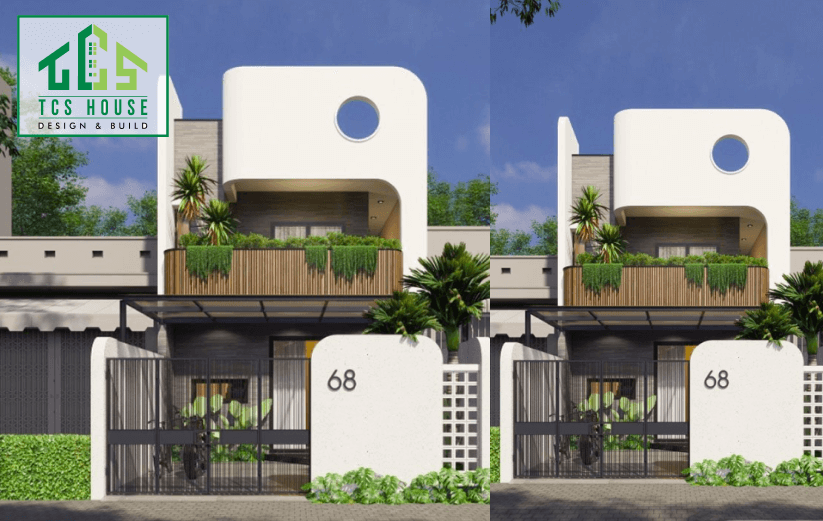 Mẫu nhà 2 tầng cho một người ở