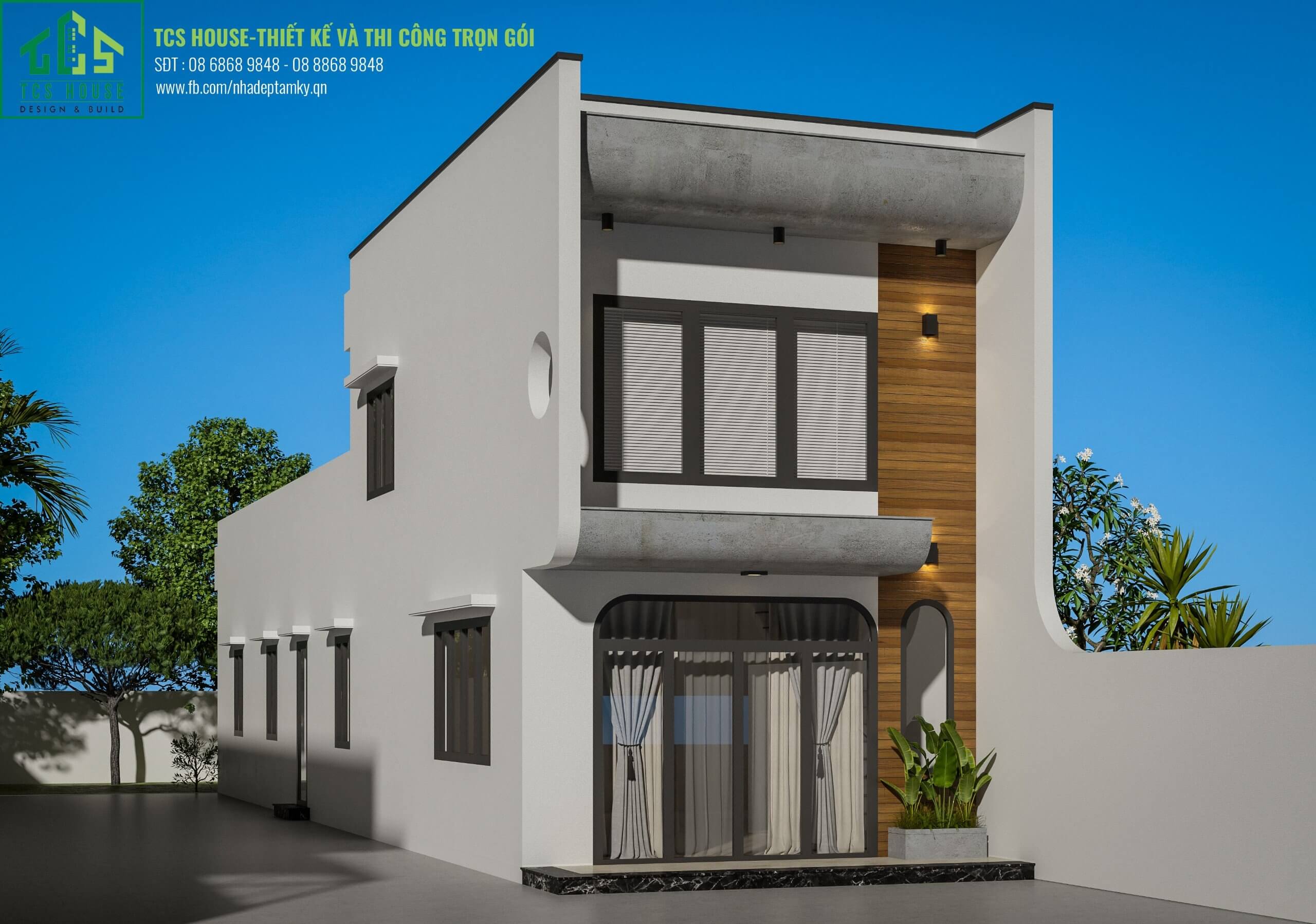 Thiết kế nhà 2 tầng a Đạt