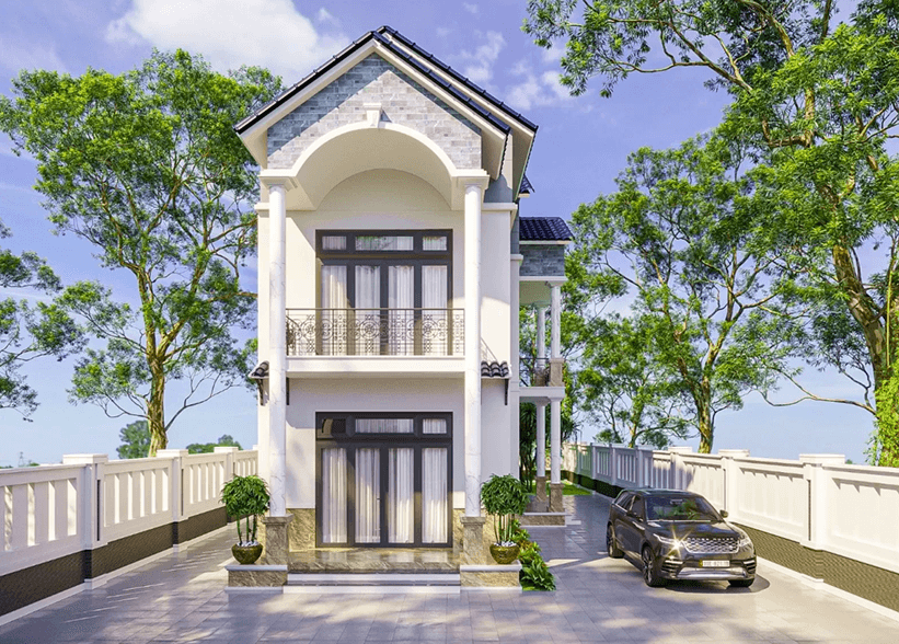 Top 25 mẫu biệt thự mini 2 tầng đẹp