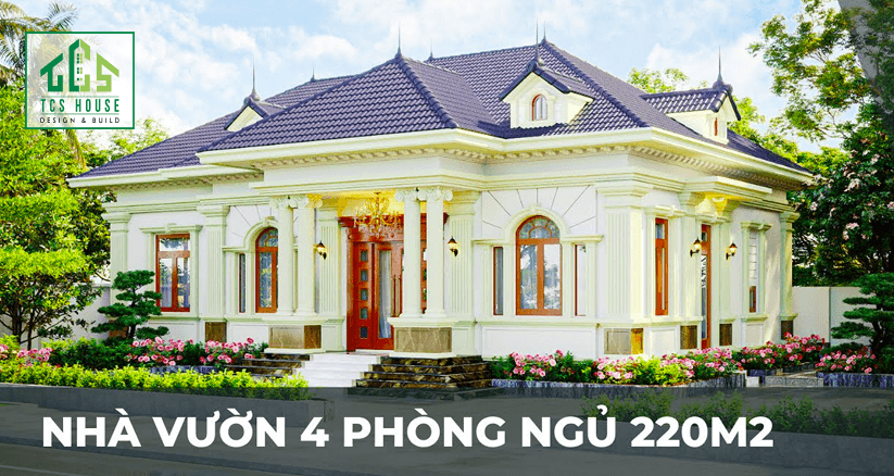 Mẫu 11: Mẫu tân cổ điển với họa tiết phào chỉ trang trí, tạo điểm nhấn mềm mại cho kiến trúc.