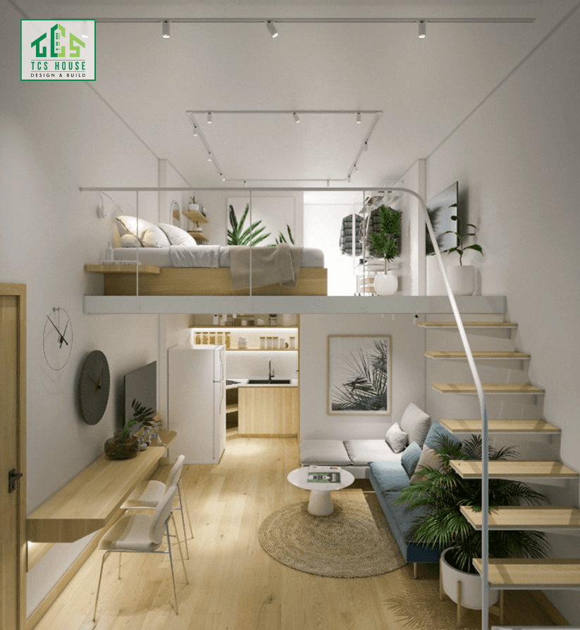 Mẫu 23: Phòng trọ mini với nội thất thông minh.
