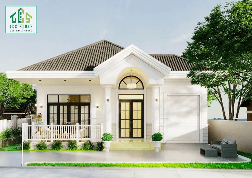 Mẫu 50: Nhà cấp 4 mái Nhật thiết kế thông minh, tiết kiệm năng lượng.