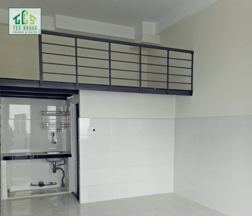 Mẫu 55: Phòng trọ có gác lửng tăng diện tích sử dụng.