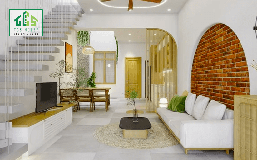 Mẫu 69: Phòng trọ thiết kế tinh tế với nội thất tối giản.
