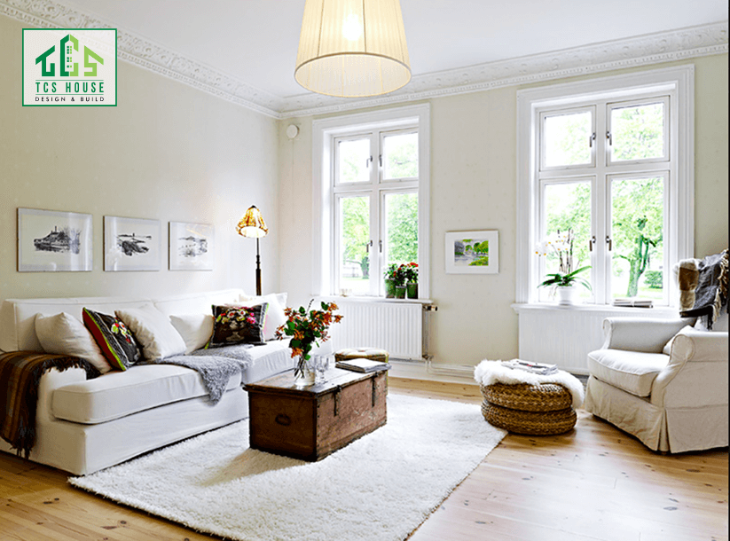 Mẫu 75: Phòng trọ phong cách Scandinavian đơn giản, tinh tế.