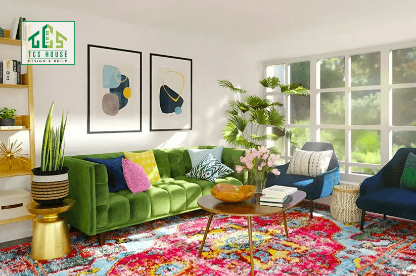Mẫu 90: Thiết kế nội thất chung cư phong cách Bohemian cá tính.