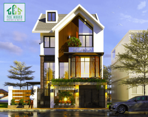 Mẫu biệt thự 3 tầng phố