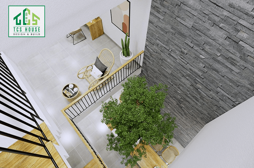Biệt thự 4 tầng cổ điển kết hợp giếng trời