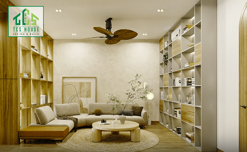 Biệt thự 4 tầng cổ điển kết hợp phòng sinh hoạt chung