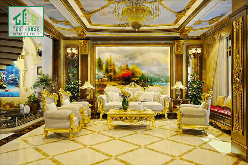 Biệt thự 4 tầng cổ điển phong cách hoàng gia