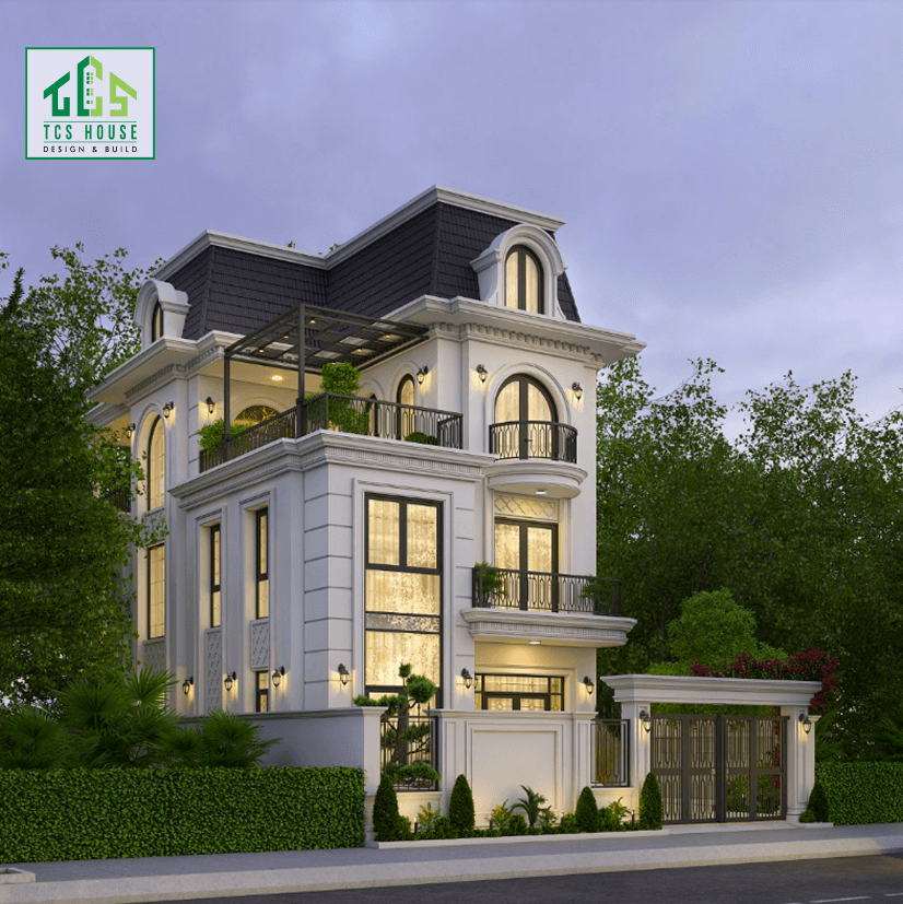 Biệt thự 4 tầng hiện đại phong cách châu Âu