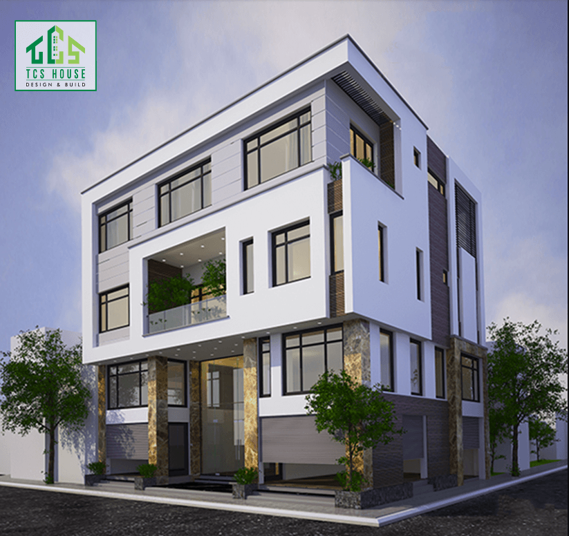 Biệt thự 4 tầng hiện đại kết hợp văn phòng