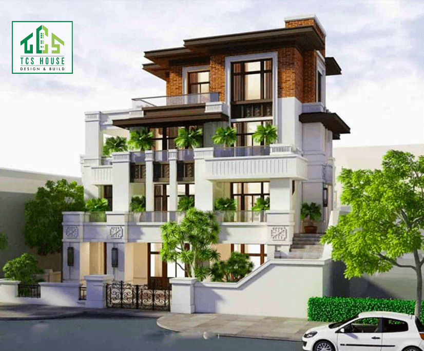 Biệt thự 4 tầng hiện đại không gian mở