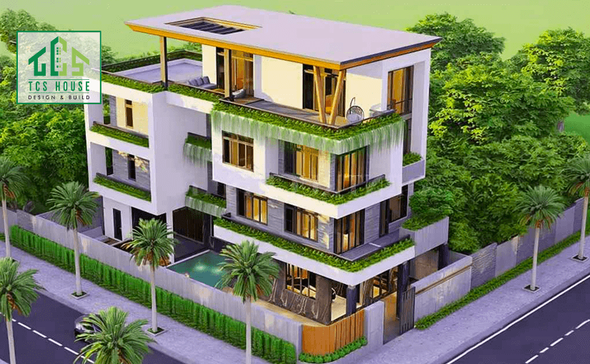 Biệt thự 4 tầng hiện đại kết hợp homestay