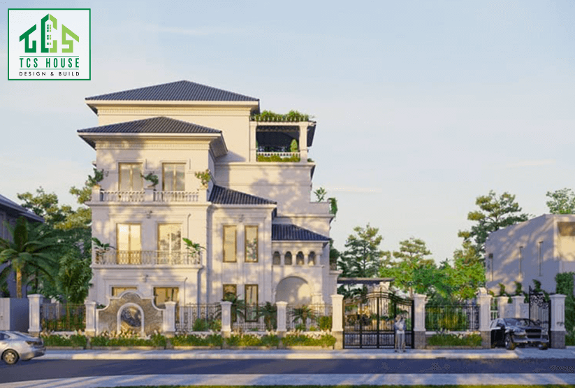 Biệt thự 4 tầng tân cổ điển kiểu Pháp