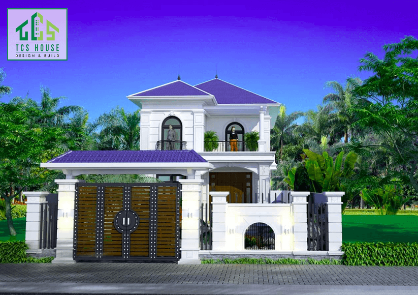 Biệt thự mini 2 tầng mái thái