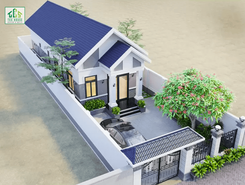 Nhà cấp 4 mái thái đẹp nhất có sân vườn