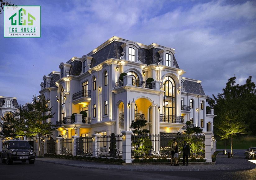 Biệt Thự Tân Cổ Điển 4 Tầng Mái Mansard Đẳng Cấp