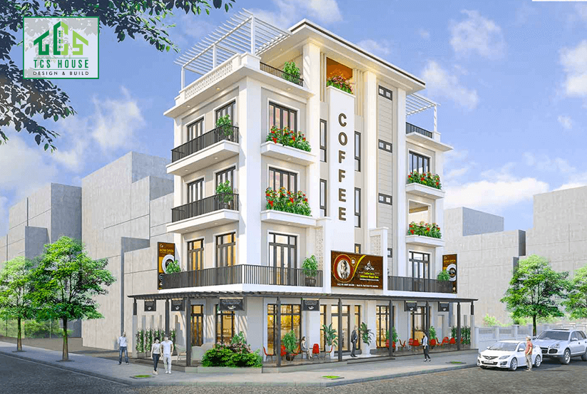 Mẫu 3: Căn hộ kết hợp phòng khách và bếp mở.