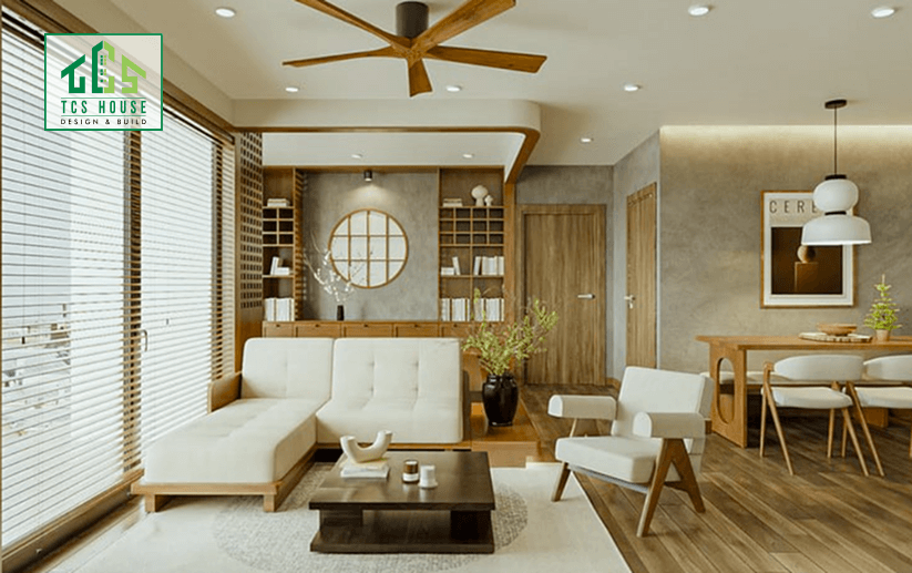 Mẫu 55: Chung cư phong cách Nhật Bản thanh lịch.