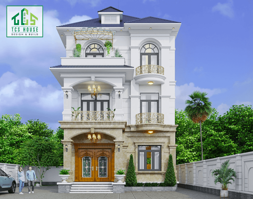 Biệt thự 3 tầng mái Nhật
